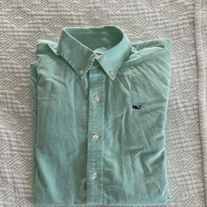 Boy’s Vineyard Vines  Mint Button-Down Shirt nice Easter long sleeve Dress shirt